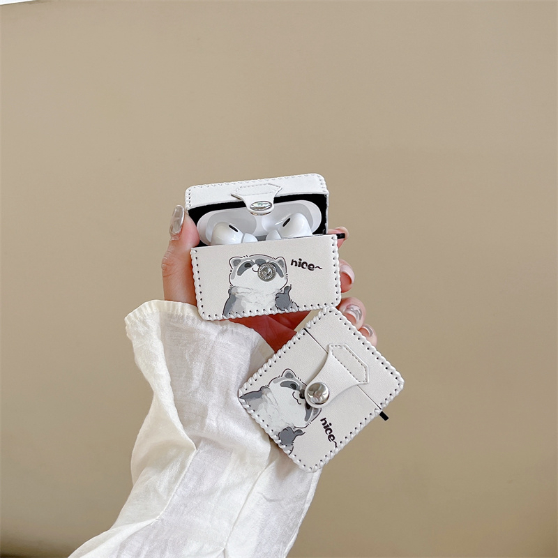 Vỏ Bảo Vệ Hộp Sạc Tai nghe không dây Airpods pro / 3 / 2 / 1 3 2 1 Pro2 Bằng Da Hình Mèo Hello kitty Dễ Thương