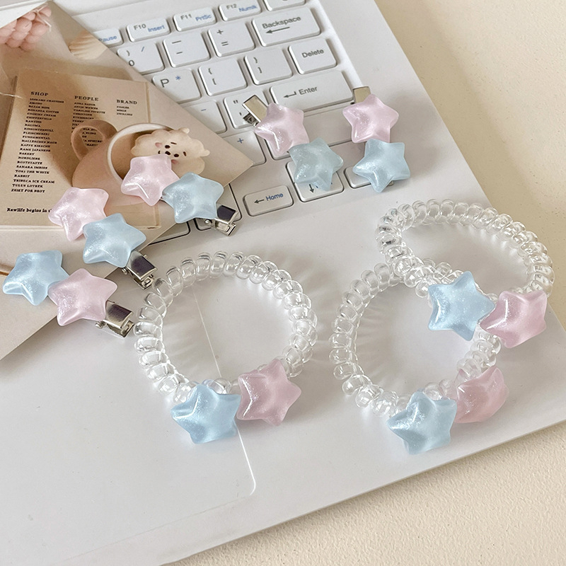 Kẹp Tóc Hình Ngôi Sao Năm Cánh Màu Sắc y2k Dễ Thương Dành Cho Bé Gái