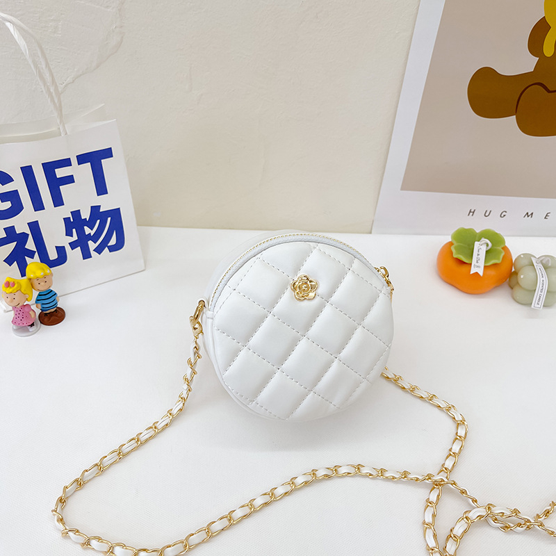 Túi Xách Đeo Vai Hình Tròn Nhỏ Thêu Họa Tiết Đính Ngọc Trai Thời Trang Mùa Hè Cho Bé Gái