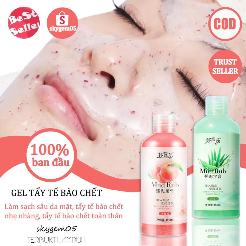 Gel Lột Trái Cây, Tẩy Tế Bào Chết Toàn Thân, Làm Trắng Da Toàn Thân Nhanh Chóng 350ml Kem chà cơ thể Kem chà tẩy tế bào chế Sạch Mụn, Mịn Da, Se Khít Lỗ Chân Lông Làm mềm da chết Làm sạch da sần sùi Làm trắng nhanh Mềm mịn không có cảm giác đau