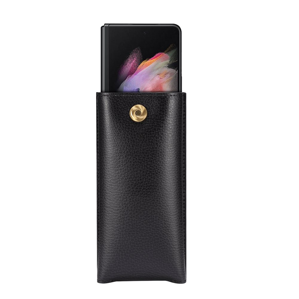 Túi đựng điện thoại cho samsung galaxy z fold 3 2 4 5 bao da pu túi đeo lưng đa năng có nút từ tính mạnh