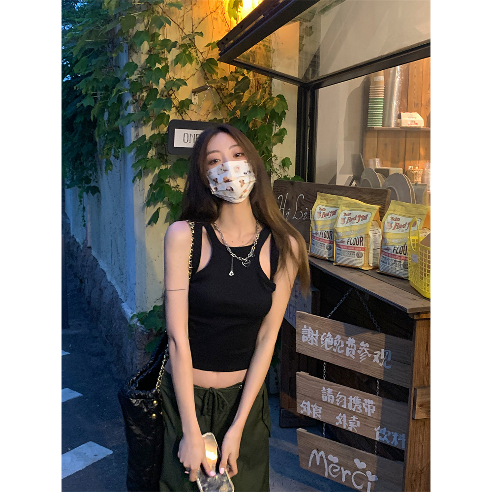 Áo Croptop Sát Nách Màu Trơn Dáng Ôm Thời Trang Mùa Hè Cho Nữ