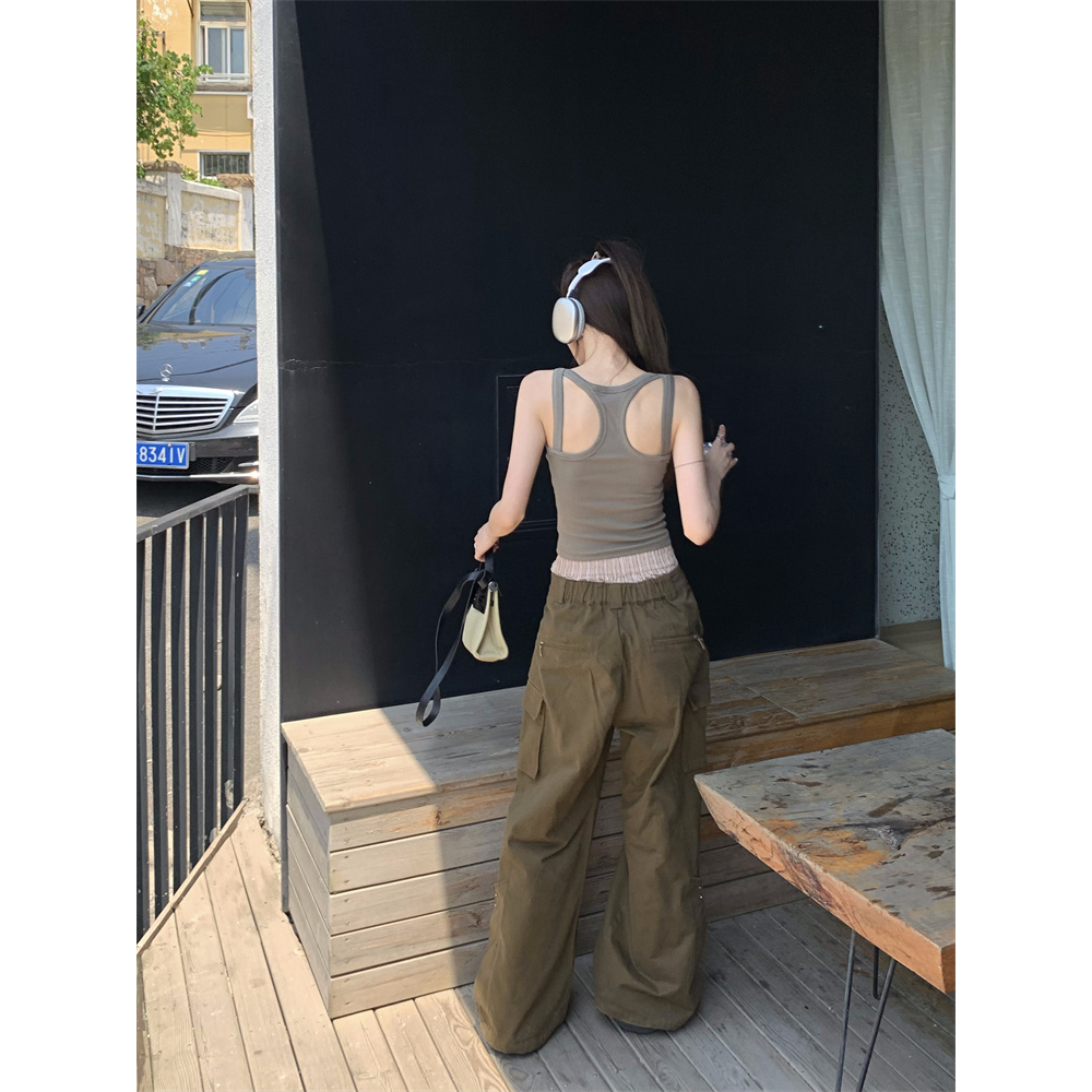 Áo Croptop Sát Nách Màu Trơn Dáng Ôm Thời Trang Mùa Hè Cho Nữ