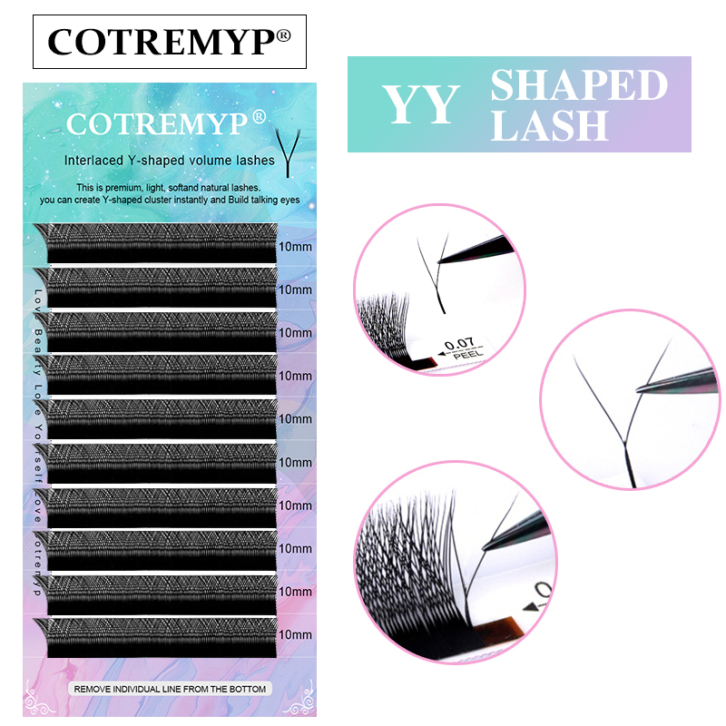 Lông mi giả Cotremyp cong dày 0.07mm phong cách Brazil