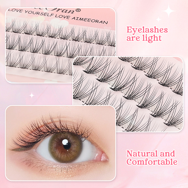 Bộ 60 Gói Lông Mi Giả 10D Kích Thước 8 10 12mm Tự Nhiên