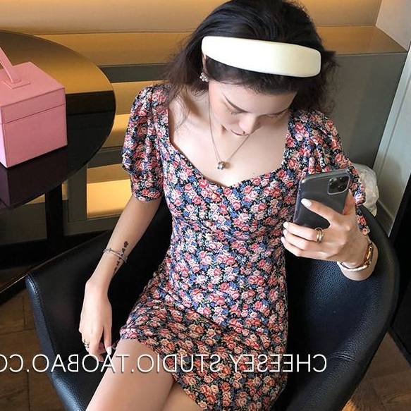 Đầm Hoa Ngắn Dáng Ôm Thời Trang Mùa Hè Dành Cho Nữ