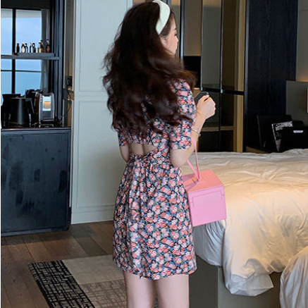 Đầm Hoa Ngắn Dáng Ôm Thời Trang Mùa Hè Dành Cho Nữ