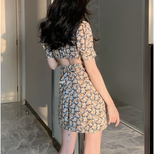 Đầm Hoa Ngắn Dáng Ôm Thời Trang Mùa Hè Dành Cho Nữ