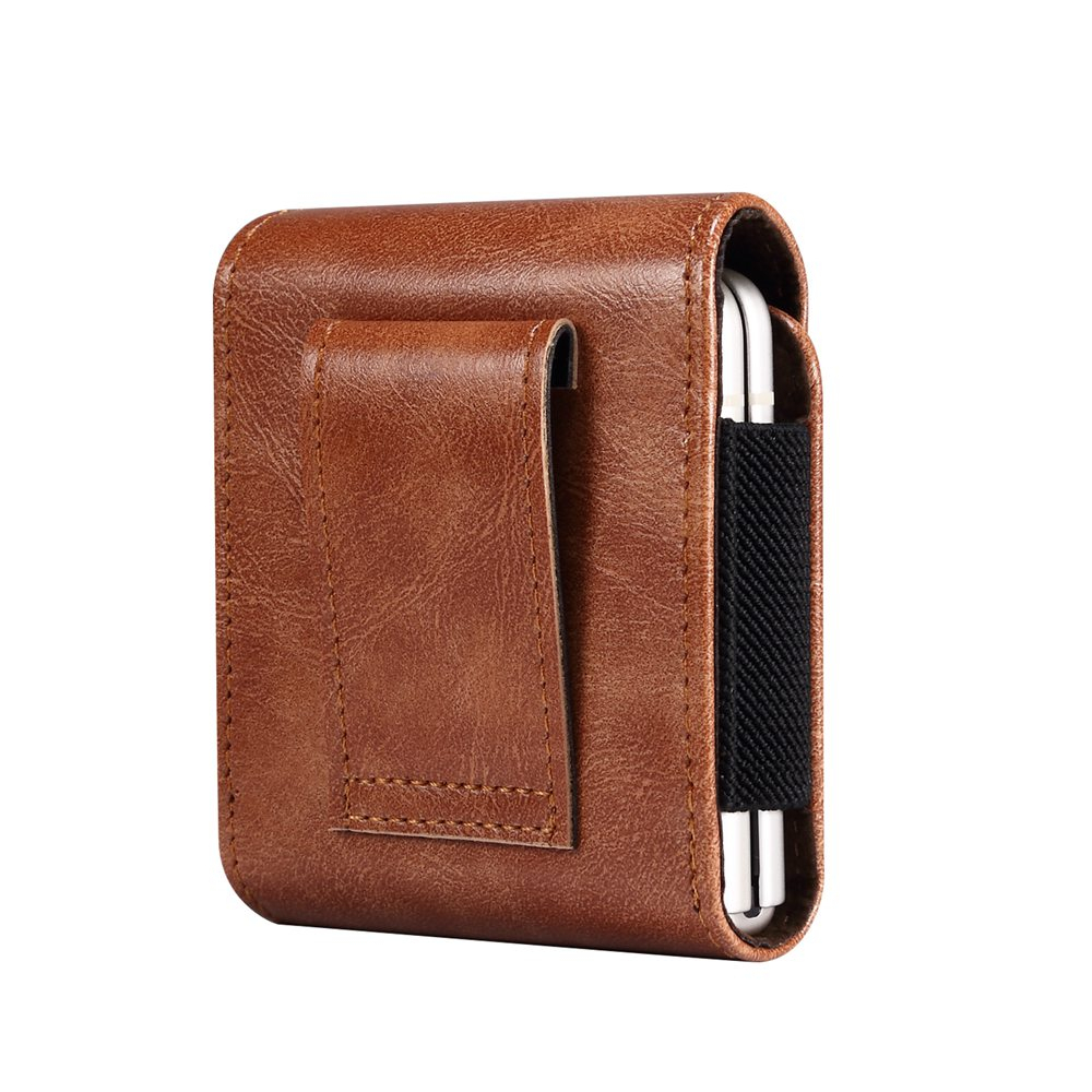 Bao Da pu Điện Thoại Nắp Lật Nam Châm Kiêm Ví Đựng Thẻ Gắn Thắt Lưng Cho samsung galaxy z flip 3 4 5 flip3 flip4 flip5