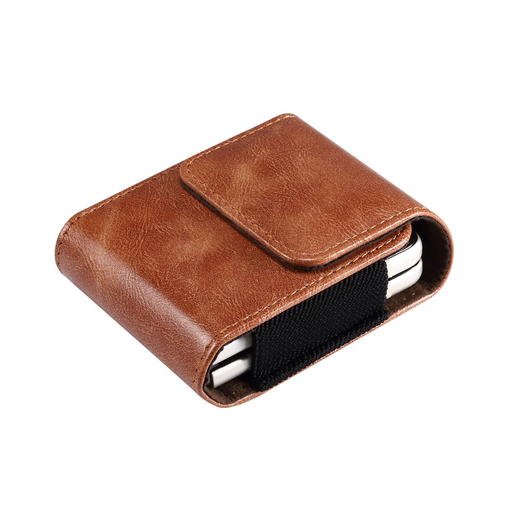 Bao Da pu Điện Thoại Nắp Lật Nam Châm Kiêm Ví Đựng Thẻ Gắn Thắt Lưng Cho samsung galaxy z flip 3 4 5 flip3 flip4 flip5