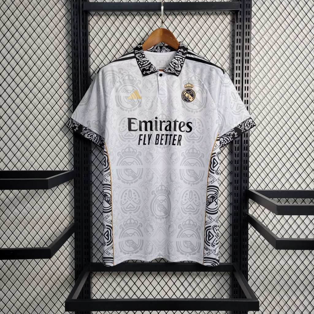 Áo Thun Bóng Đá R- Madrid  S-2XL * Tùy Chỉnh Và Chất Lượng Cao *