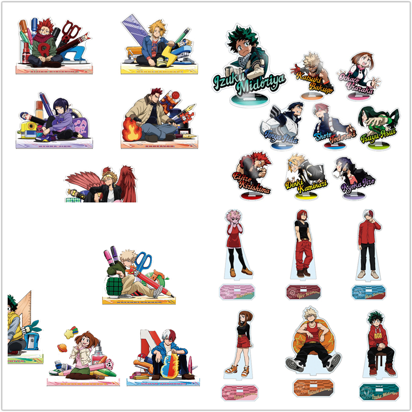 Mô Hình Nhân Vật Midoriya Izuku Asui Tsuyu Uraraka Ochako Anime My Hero Academia Bằng Acrylic Để Bàn Trang Trí