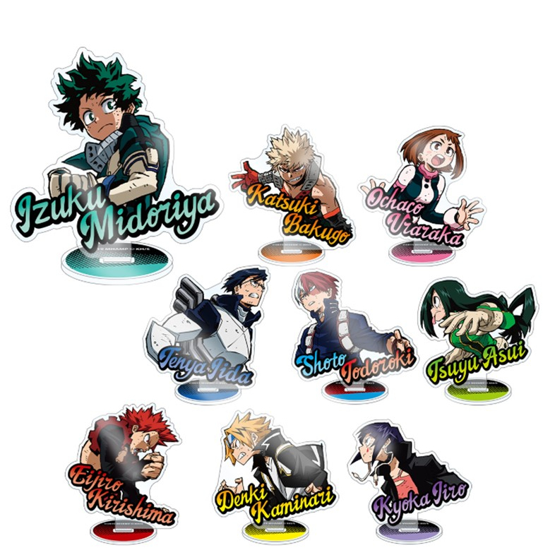 Mô Hình Nhân Vật Midoriya Izuku Asui Tsuyu Uraraka Ochako Anime My Hero Academia Bằng Acrylic Để Bàn Trang Trí