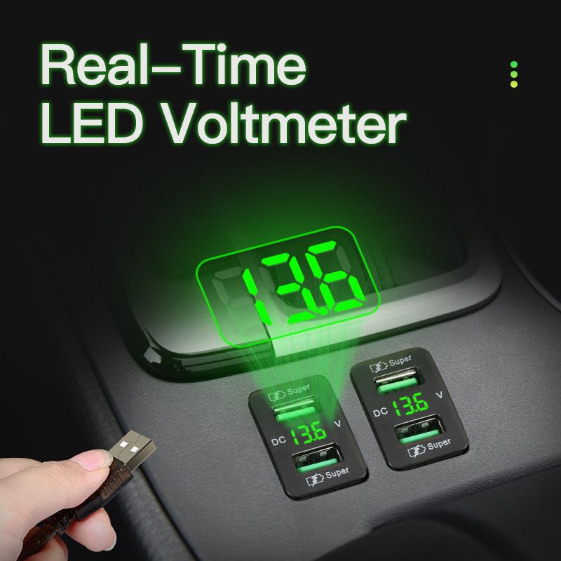 Tẩu Sạc Hai Cổng USB 45W 12-24V Cho Xe Hơi Toyota