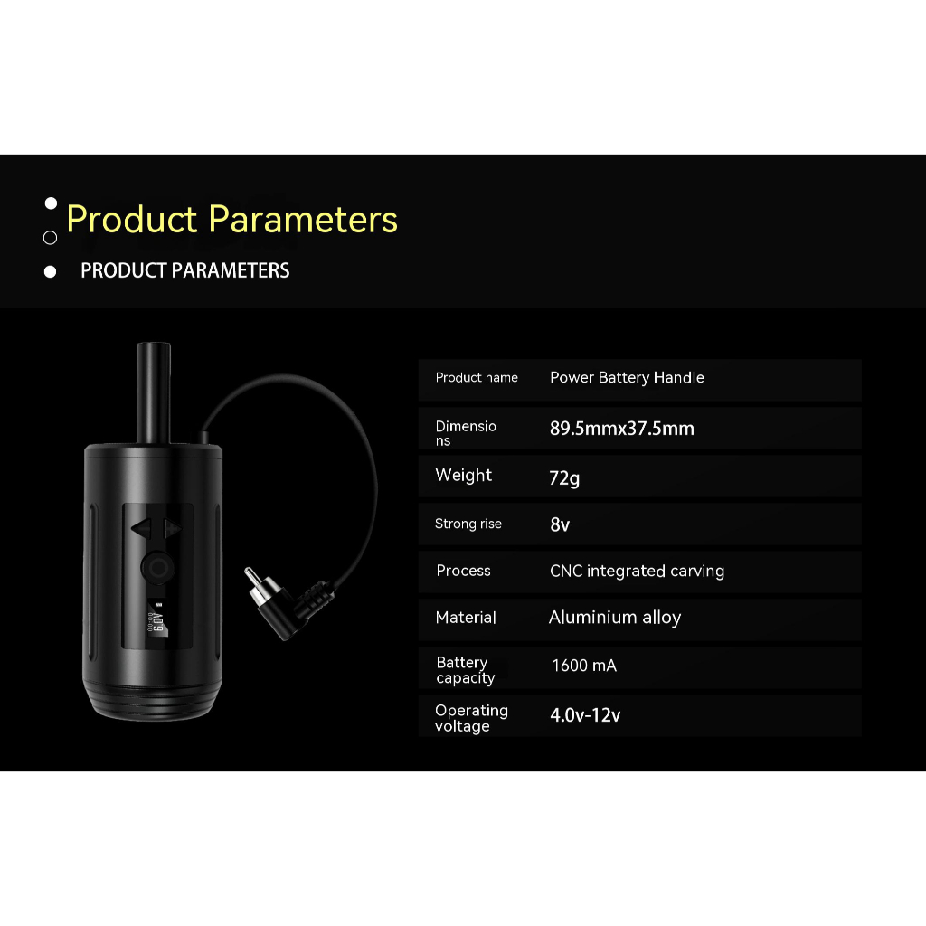 Tay cầm máy xăm điện AMBITION Hero1600mah AM 1600mah với nguồn điện RCA điều khiển ngón tay không dây xăm vĩnh viễn