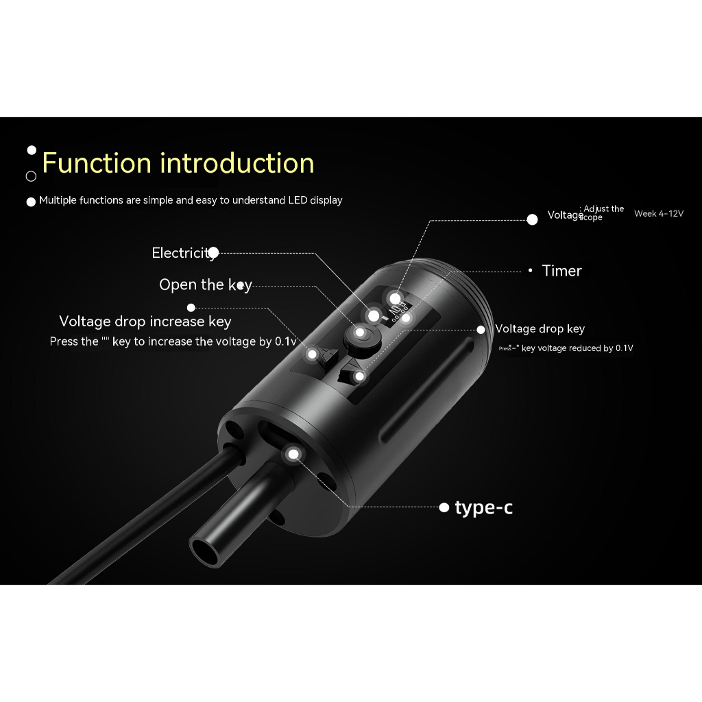 Tay cầm máy xăm điện AMBITION Hero1600mah AM 1600mah với nguồn điện RCA điều khiển ngón tay không dây xăm vĩnh viễn