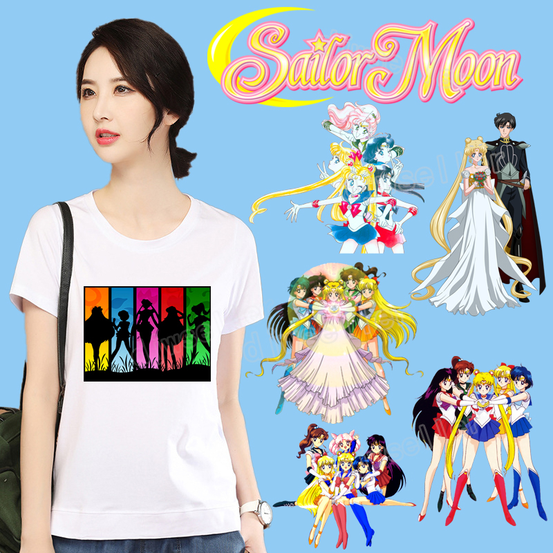Sailor Moon Miếng Dán Ủi Quần Áo Hình Thủy Thủ Mặt Trăng