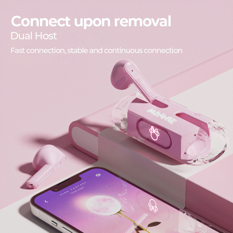 Tai Nghe Bluetooth 5.3 Không Dây Cảm Ứng Thông Minh Có Mic Disney Q54