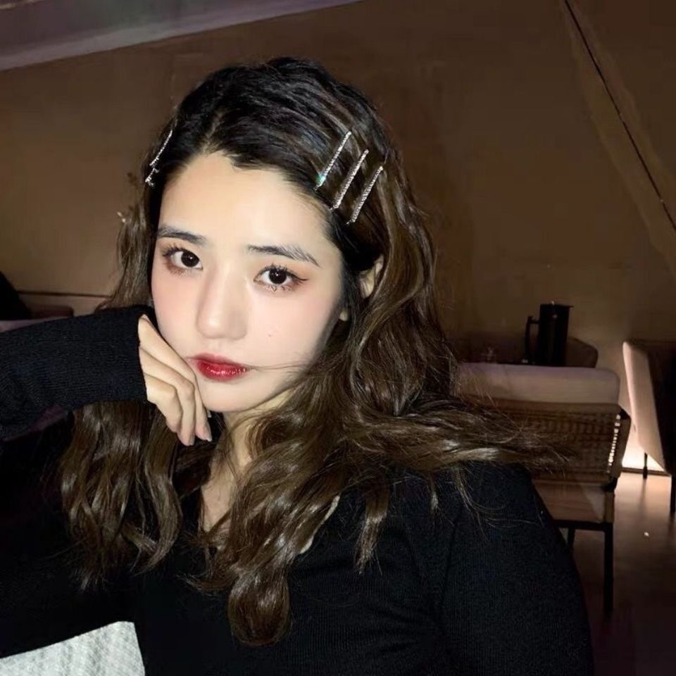 Kẹp Tóc Một Bên Đính Đá Lấp Lánh Phong Cách Nhật Bản Dễ Thương Cho Nữ