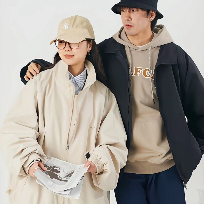 Áo khoác bomber bóng chày nữ nam Hàn Quốc Thời trang trơn cực siêu chất áo khoác gió 2 lớp fashion tiêu chuẩn dây kéo áo khoác jacket unisex