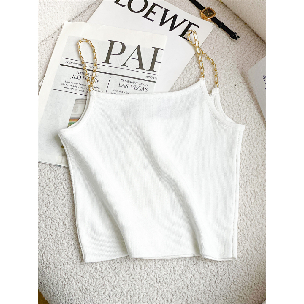 Áo Hai Dây Lửng Ngực Đôi Ngắn Phong Cách Phương Tây Thời Trang Mùa Hè Dành Cho Nữ