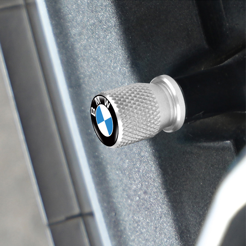 Set 4 Nắp Van Bánh Xe Hơi Chống Rò Rỉ In Logo 3D Cho BMW E61 E90 E82 E70 E71 E87 E88 E89 X5 X6