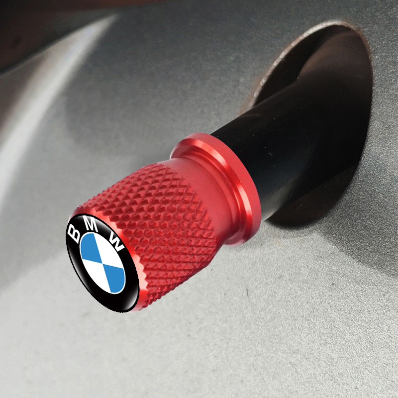 Set 4 Nắp Van Bánh Xe Hơi Chống Rò Rỉ In Logo 3D Cho BMW E61 E90 E82 E70 E71 E87 E88 E89 X5 X6
