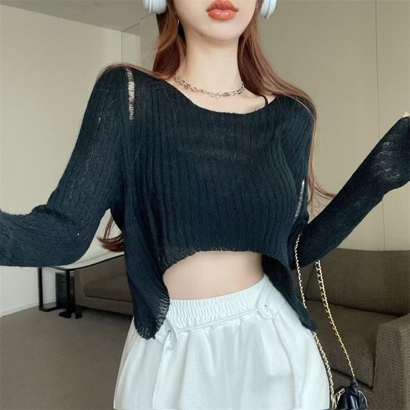 Áo Thun Lửng Tay Dài Phong Cách Mới Dành Cho Nữ