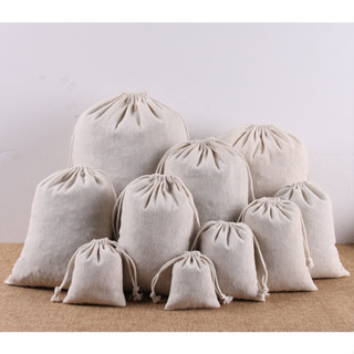 【ABD】Túi Dây Rút Vải Lanh Cotton Đựng Trang Sức Làm Quà Tặng