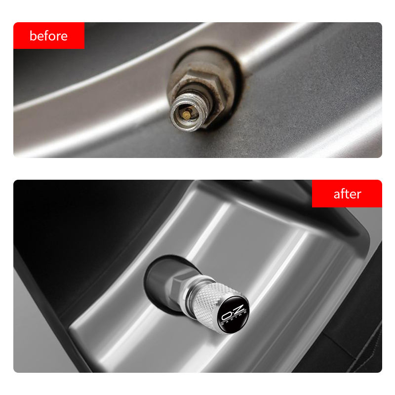 Bộ 4 Cái Nắp Van Xe Hơi Bằng Nhôm Chống Bụi In Logo OZ