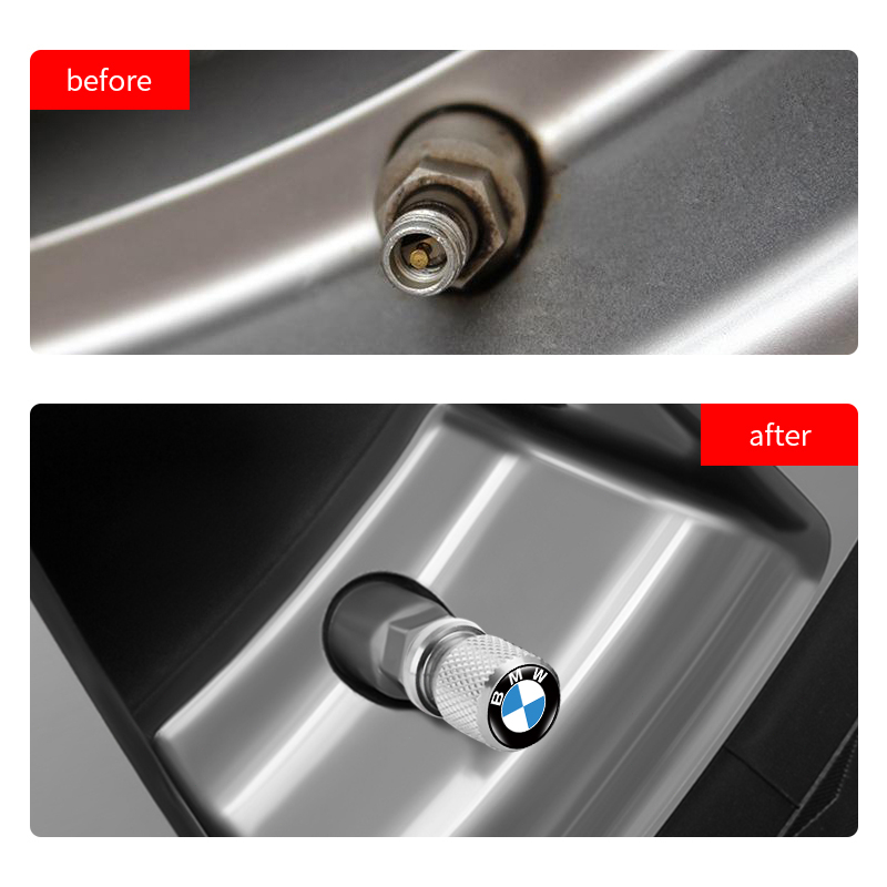 Set 4 Nắp Van Hơi Chống Rò Rỉ Cao Cấp Cho BMW E61 E90 E82 E70 E71 E87 E88 E89 X5 X6