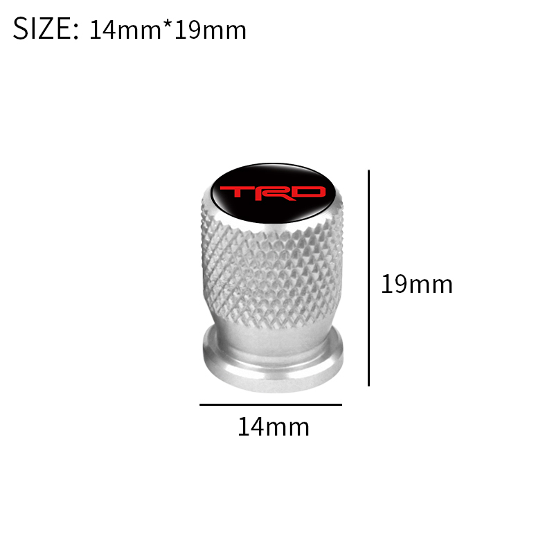 Set 4 Nắp Van Bánh Xe Hơi Bằng Hợp Kim Chống Rò Rỉ Cho Toyota TRD Hilux Prado Corolla Camry Tacoma Yaris RAV4 Tundra Allion