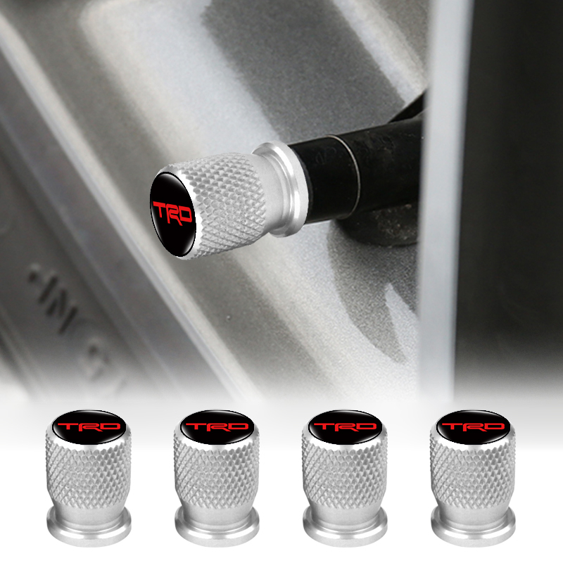 Set 4 Nắp Van Bánh Xe Hơi Bằng Hợp Kim Chống Rò Rỉ Cho Toyota TRD Hilux Prado Corolla Camry Tacoma Yaris RAV4 Tundra Allion