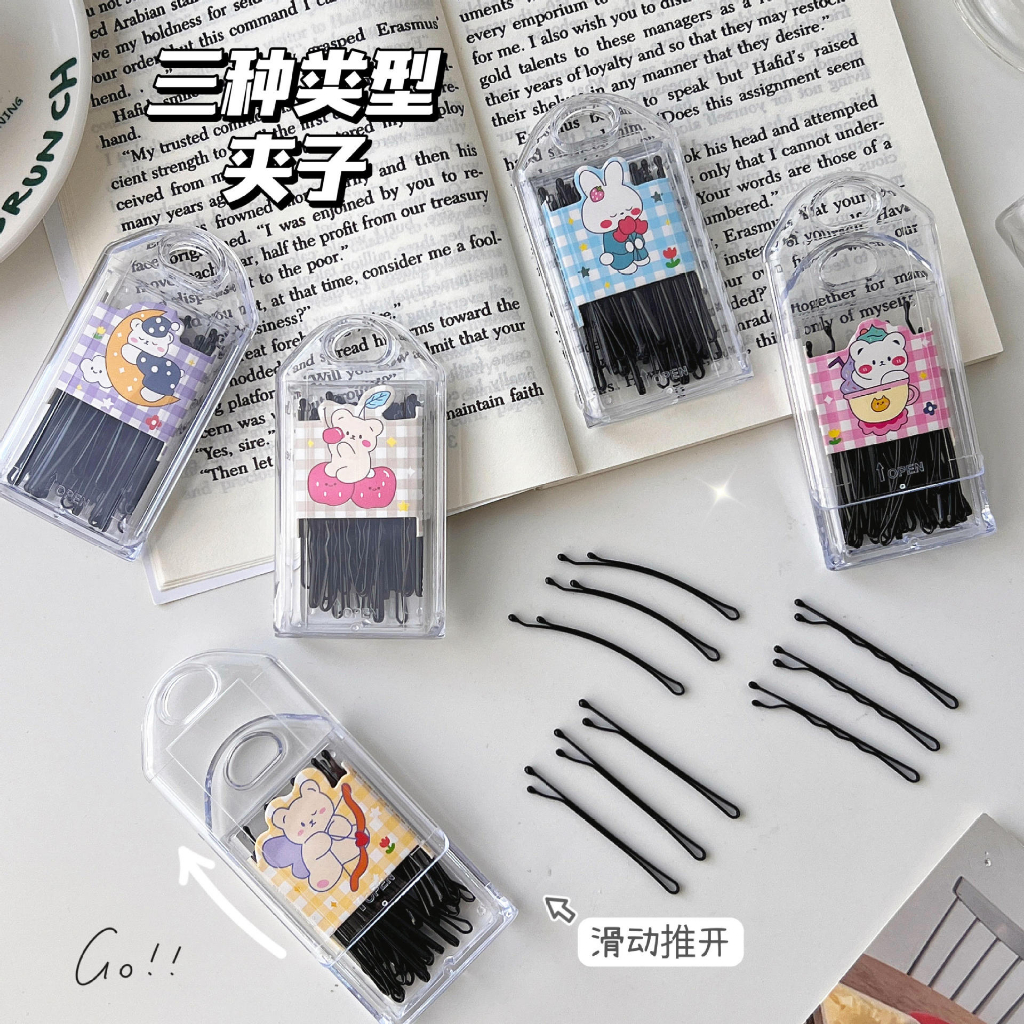 Set 30 Kẹp Tóc Một Tầng Bằng Kim Loại Phong Cách Hàn Quốc Cho Nữ