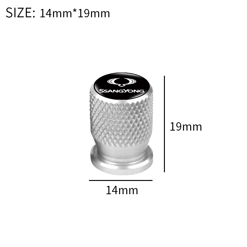 Set 4 Nắp Van Bánh Xe Hơi Bằng Nhôm Chống Rò Rỉ Cho SsangYong Actyon Turismo Rodius Rexton Korando Kyron