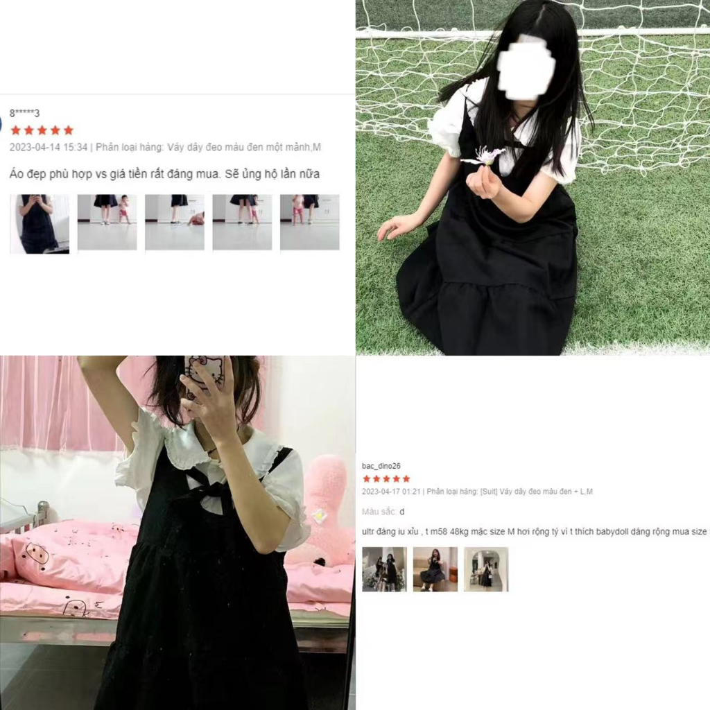 Váy yếm Set Áo Váy Hai Dây Dáng Rộng Phong Cách Mới Ngọt Ngào Thời Trang Mùa Hè Cho Nữ