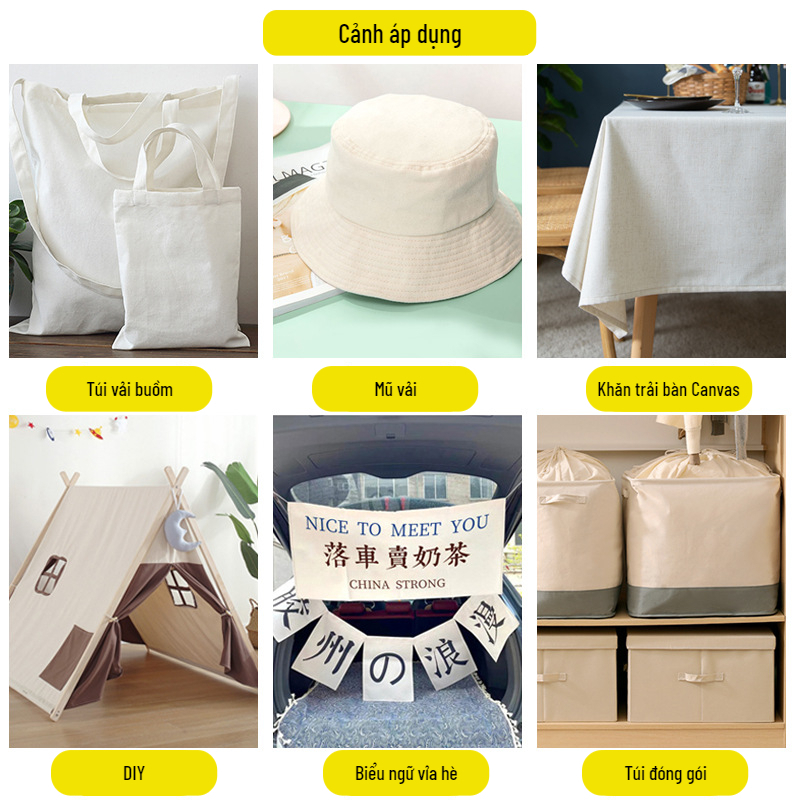 Vải bạt trắng, vải quấn, vải dày, rộng 59 inch = 1,5 mét,vải canvas，vải thô cotton，áo thun vải dày，vải sofa，vải ghế，DIY vải