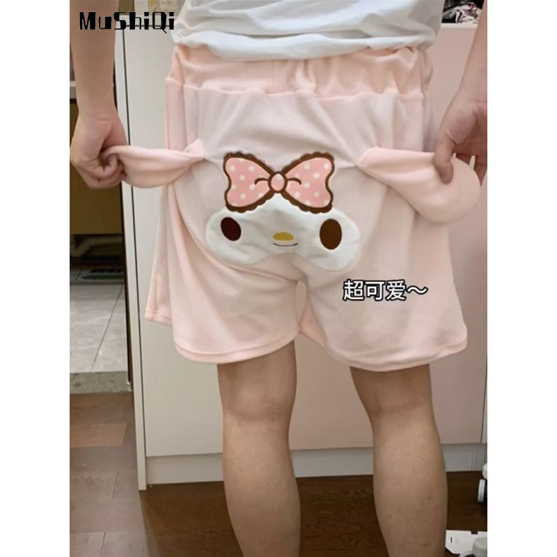 Quần Short Dáng Rộng Họa Tiết Melody Dễ Thương Thời Trang Mùa Hè Cho Nữ
