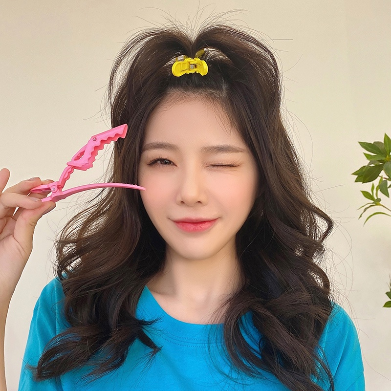 Set 3 Kẹp Tóc Cá Sấu Bằng Nhựa Chuyên Dụng Cho Nhuộm Tóc