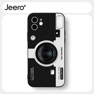 Ốp lưng JEERO mềm dễ thương đẹp độc lạ đen Cho iPhone 15 14 13 12 11 Pro Max SE 2020 X XR XS 8 7 ip 6S 6 Plus kute HFF3036