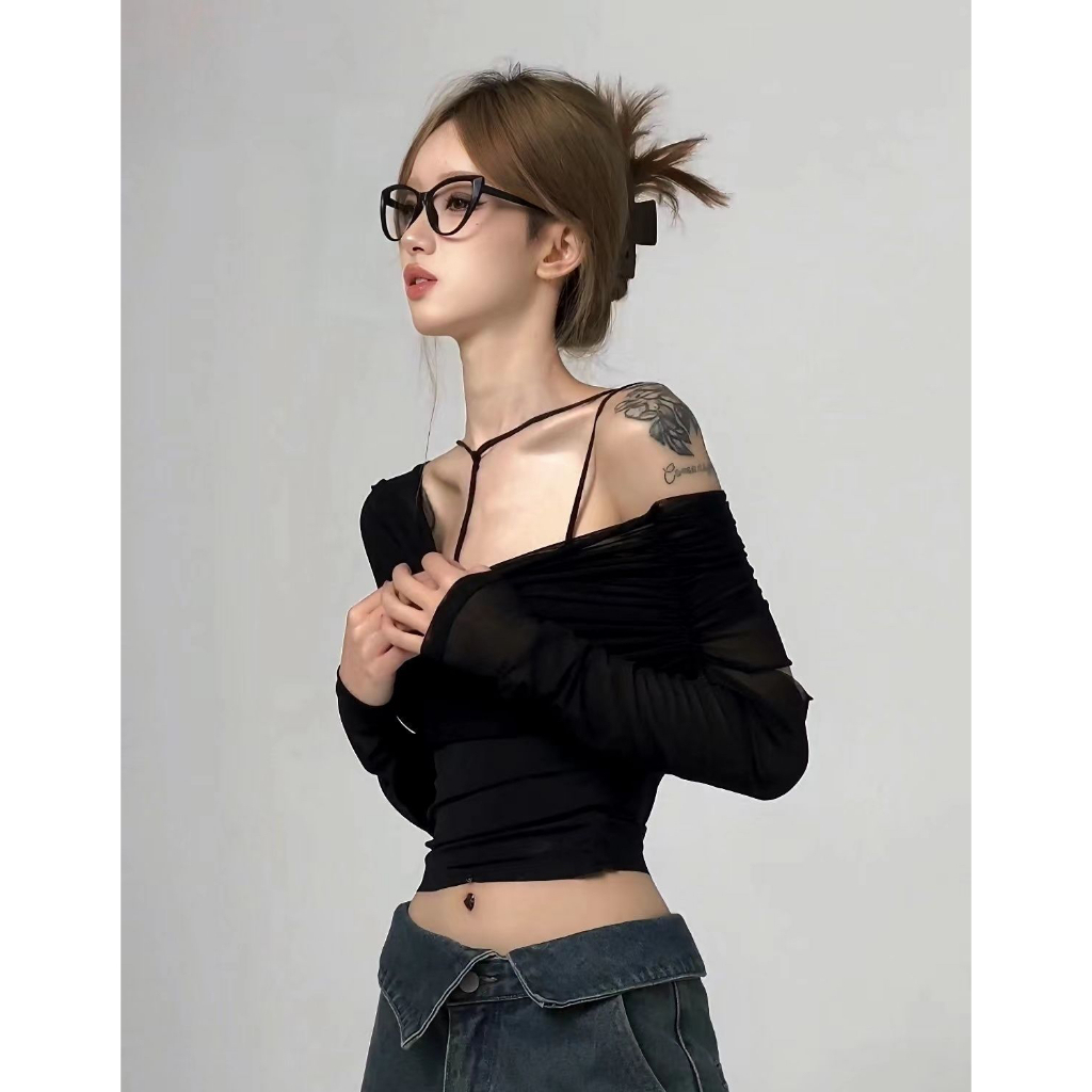 Cocory vn Áo Thun Hai Dây Co Giãn Chống Nắng Thời Trang Mùa Hè Quyến Rũ Cho Nữ