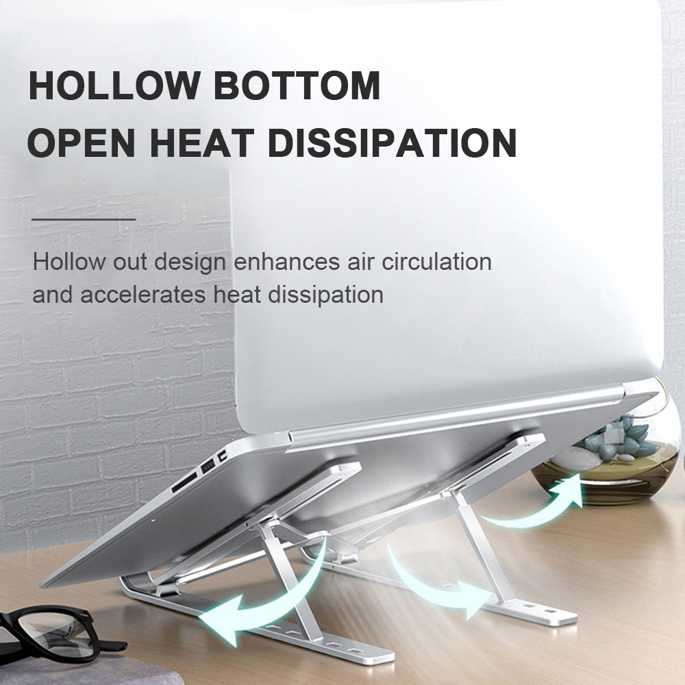 Giá Đỡ Laptop Bằng Nhôm Có Thể Gập Lại Cho Macbook Lenovo DELL 10-15.6 Inches