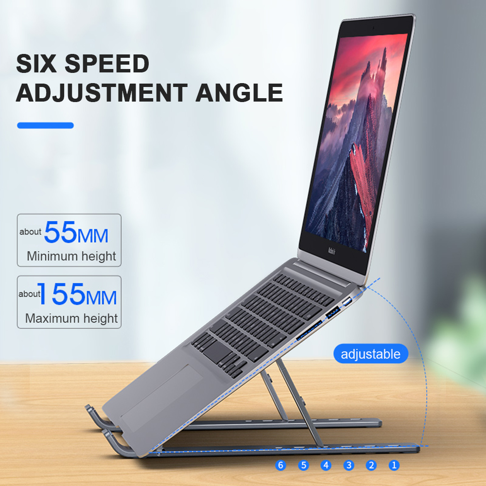 Giá Đỡ Laptop Bằng Nhôm Có Thể Gập Lại Cho Macbook Lenovo DELL 10-15.6 Inches