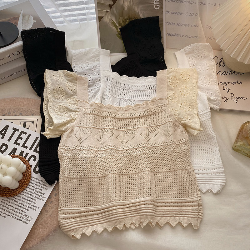 Áo Dệt Kim Nữ Không Tay Ôm Dáng Phong Cách Hàn Quốc Baju Baju Wanita Lengan Panjang Hàng Mới Có Sẵn