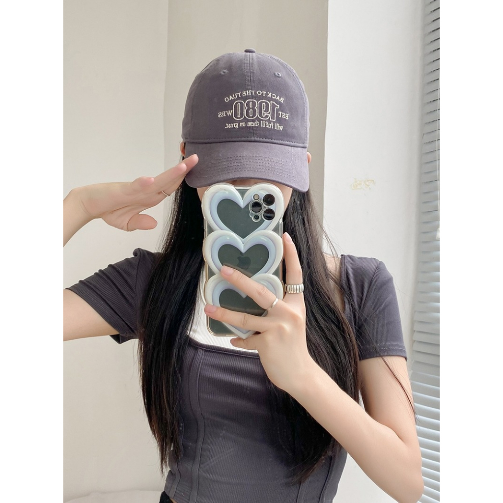 Hàng Mới Về Mũ Lưỡi Trai Nữ Thêu Chữ Thời Trang Hàn Quốc