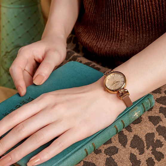 Đồng Hồ Quartz Julius Đính Đá Phong Cách Retro 925