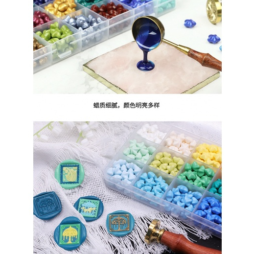 Bộ Sáp Niêm Phong Bì Thư Hình Ngôi Sao Màu Sắc Macaron