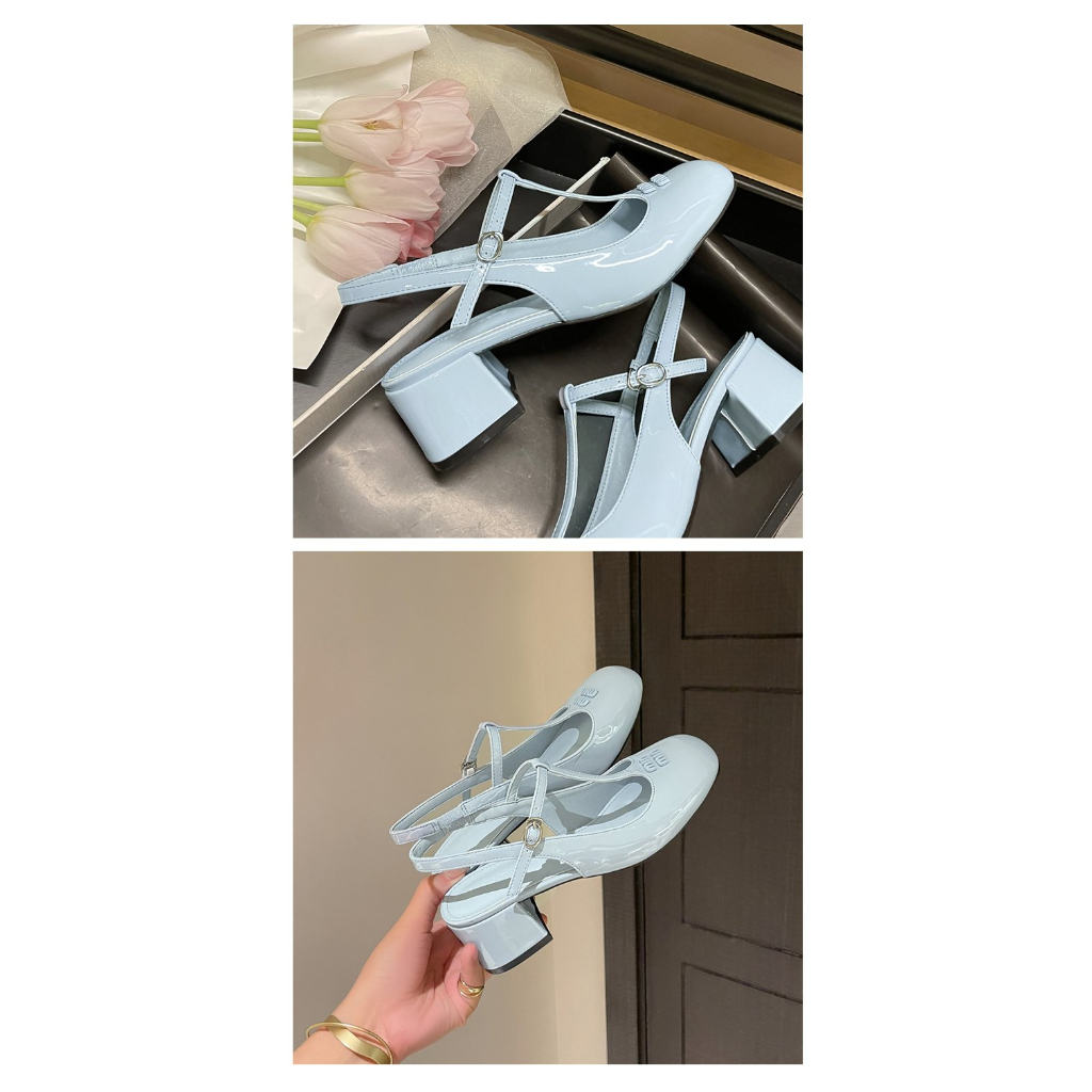 Giày Búp Bê Mũi Tròn Đế Bằng Thiết Kế Thoải Mái Thời Trang