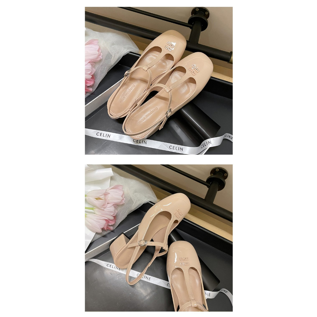 Giày Búp Bê Mũi Tròn Đế Bằng Thiết Kế Thoải Mái Thời Trang