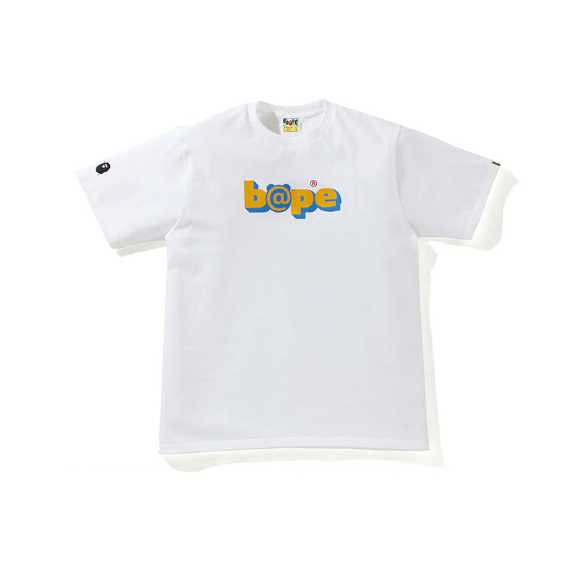 BAPE A BATHING APE Áo Thun Tay Ngắn Cổ Tròn Họa Tiết Rằn Ri Phong Cách Hip Hop Thời Trang Mùa Hè Chất Lượng Cao Cho Nam Và Nữ 230g
